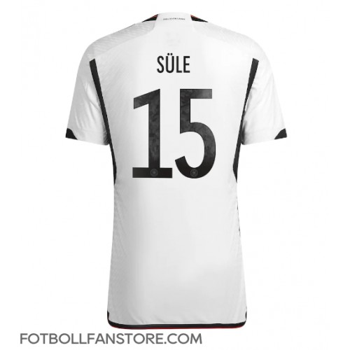 Tyskland Niklas Sule #15 Hemma matchtröja VM 2022 Kortärmad Billigt